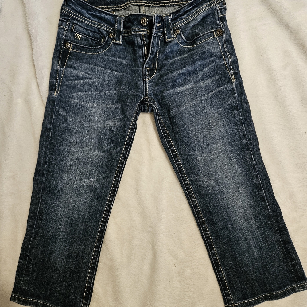 Miss Me Dark Blue Capris